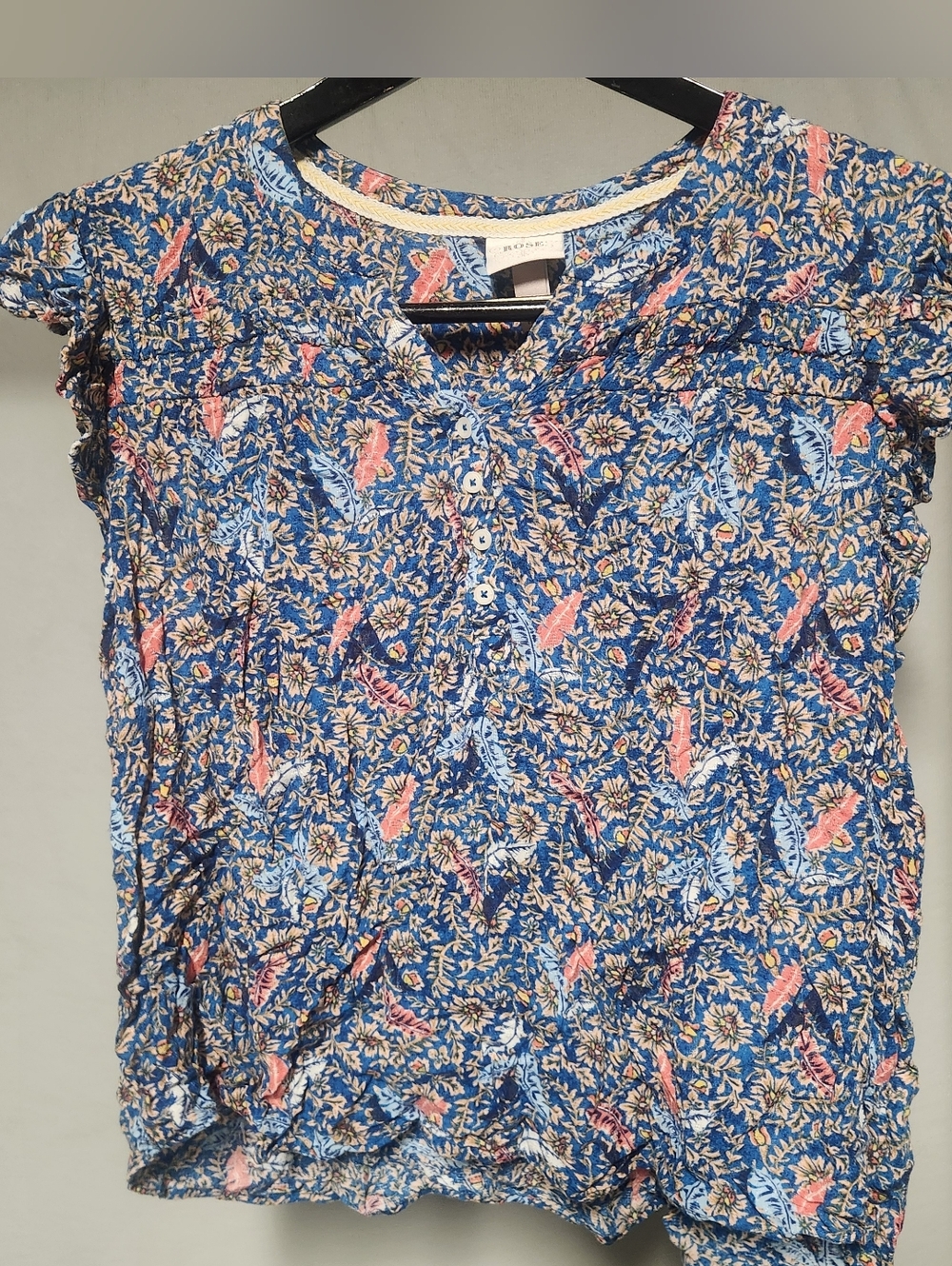 Knox Rose Blue Floral Top